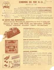 Feuillet Catalogue OMEGA HO Avril 1949