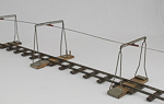 Système pour trains à trolley catenaire portique